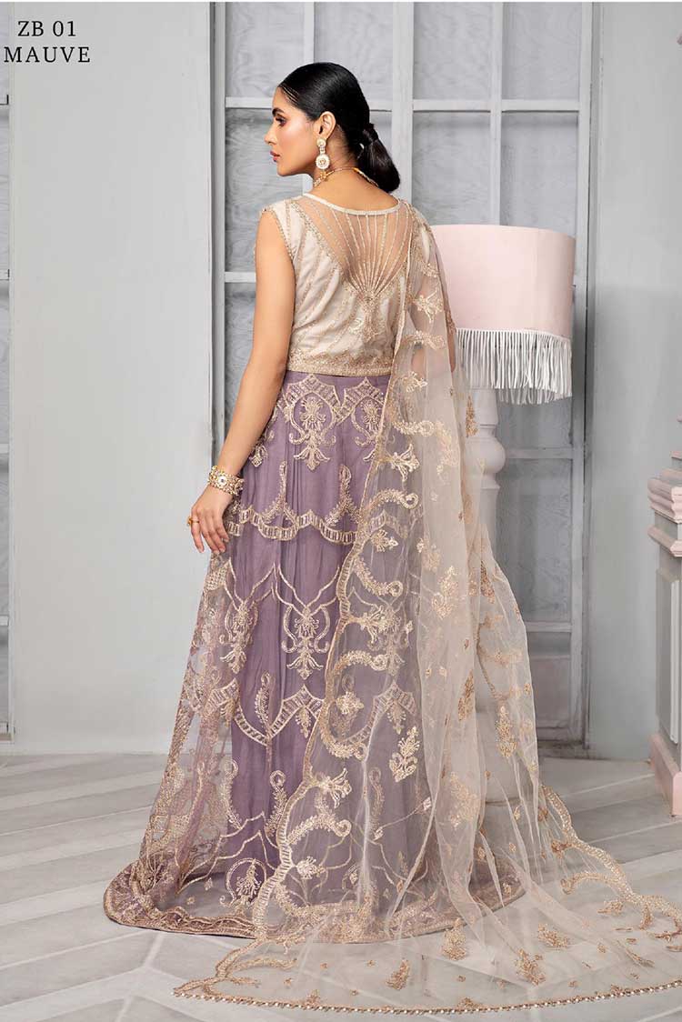 Picture of Zarif - ZB 01 Mauve Bahaar Formal Wear Collection - Available at Raja Sahib