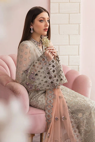 FE 502 Ivory White Florence Luxury Executive Chiffon Collection Vol 5