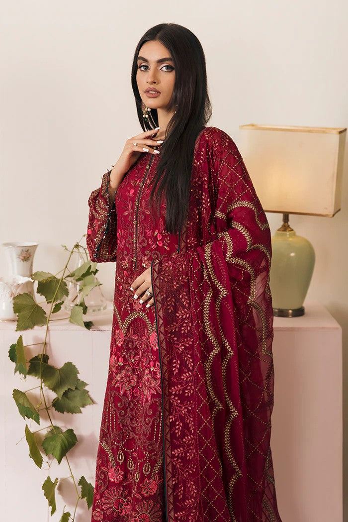 Picture of Flossie - FE 506 Cherubic Ruby Florence Luxury Executive Chiffon Collection Vol 5 - Available at Raja Sahib