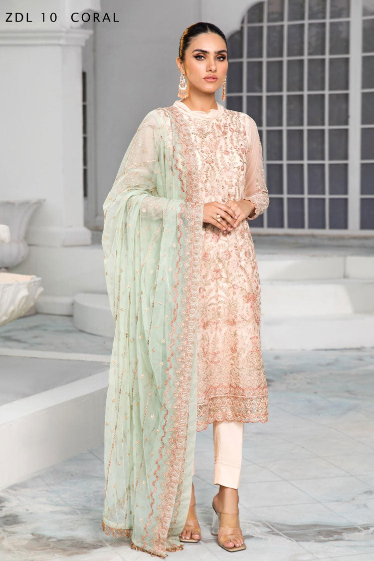 Picture of Zarif - ZDL 10 Coral De Luxury Formal Edit - Available at Raja Sahib