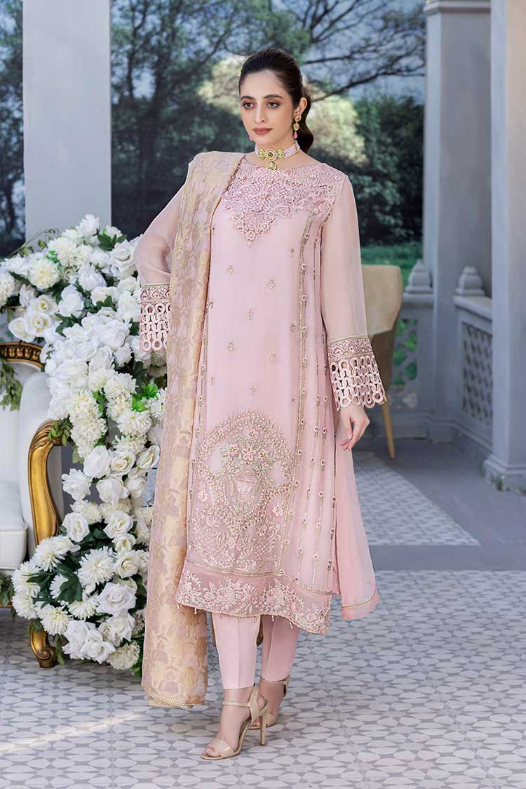 Picture of Meem - MD 01 Pure Chiffon Handwork Collection - Available at Raja Sahib