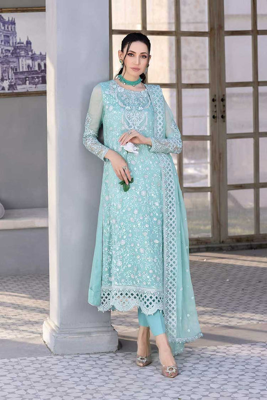 Picture of Meem - MD 04 Pure Chiffon Handwork Collection - Available at Raja Sahib