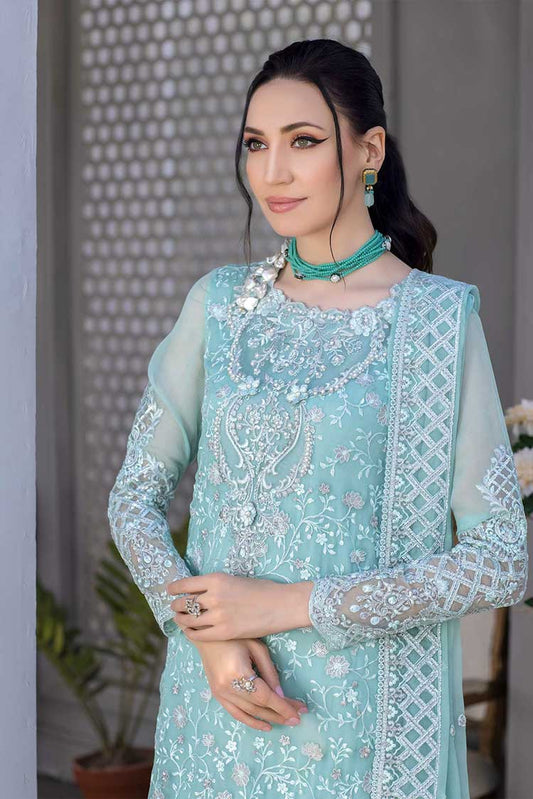 Picture of Meem - MD 04 Pure Chiffon Handwork Collection - Available at Raja Sahib