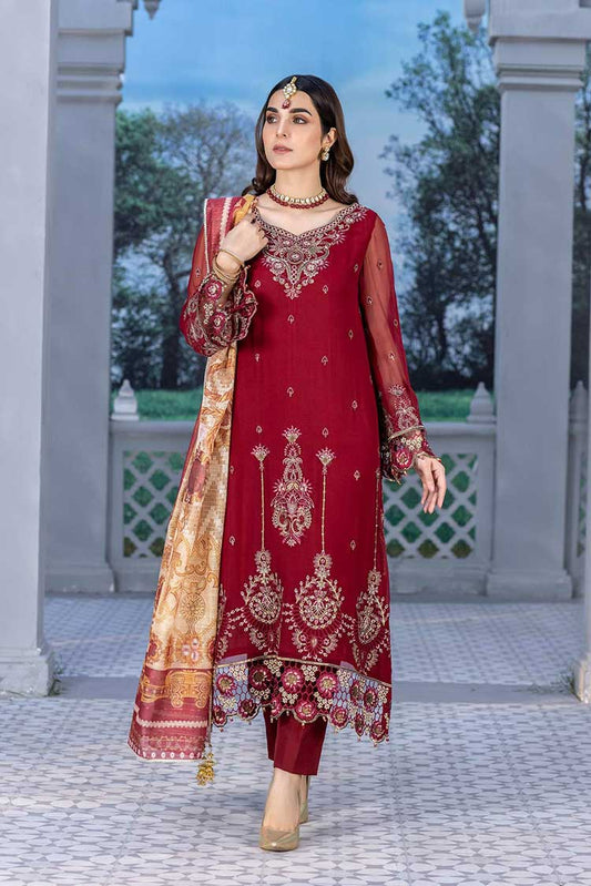 Picture of Meem - MD 05 Pure Chiffon Handwork Collection - Available at Raja Sahib