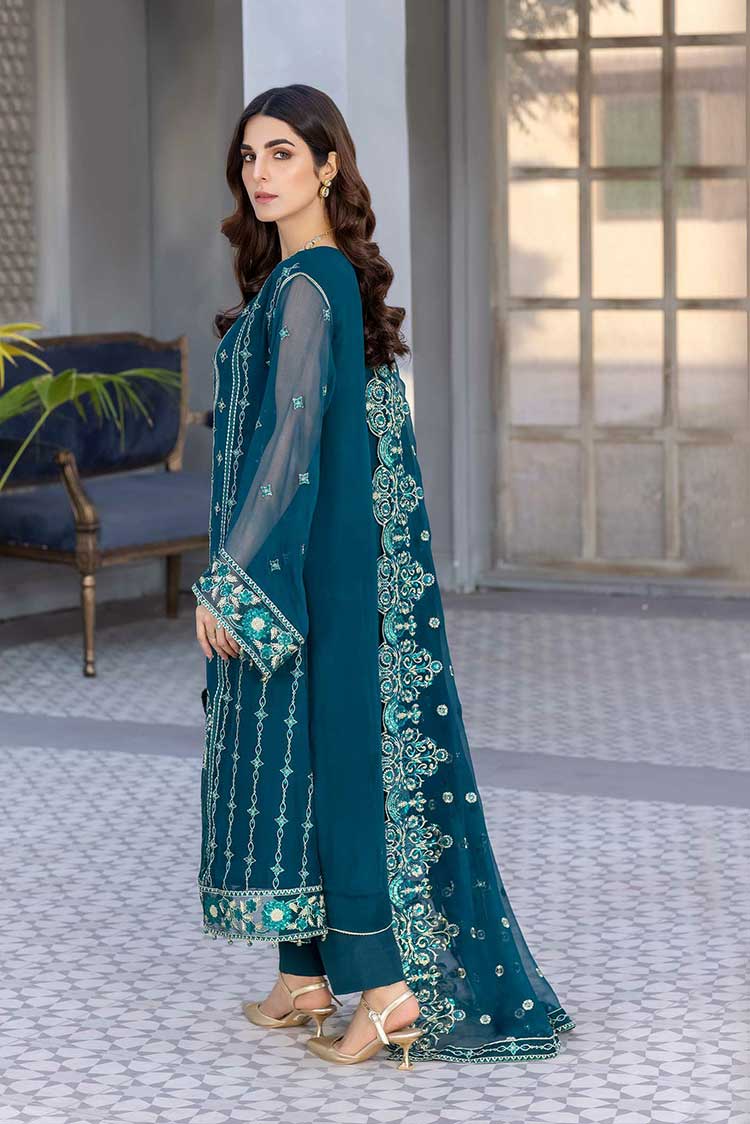 Picture of Meem - MD 06 Pure Chiffon Handwork Collection - Available at Raja Sahib