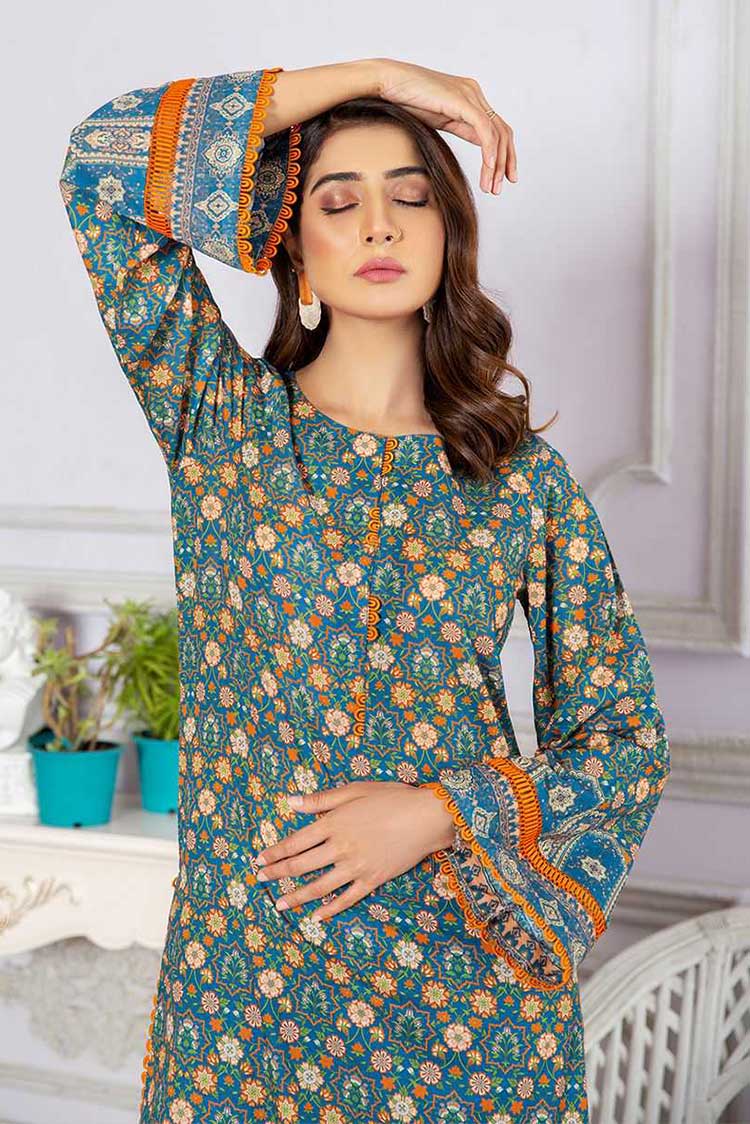 Picture of Lala - LA 0026 Bailey Digital Printed Kurti Collection - Available at Raja Sahib