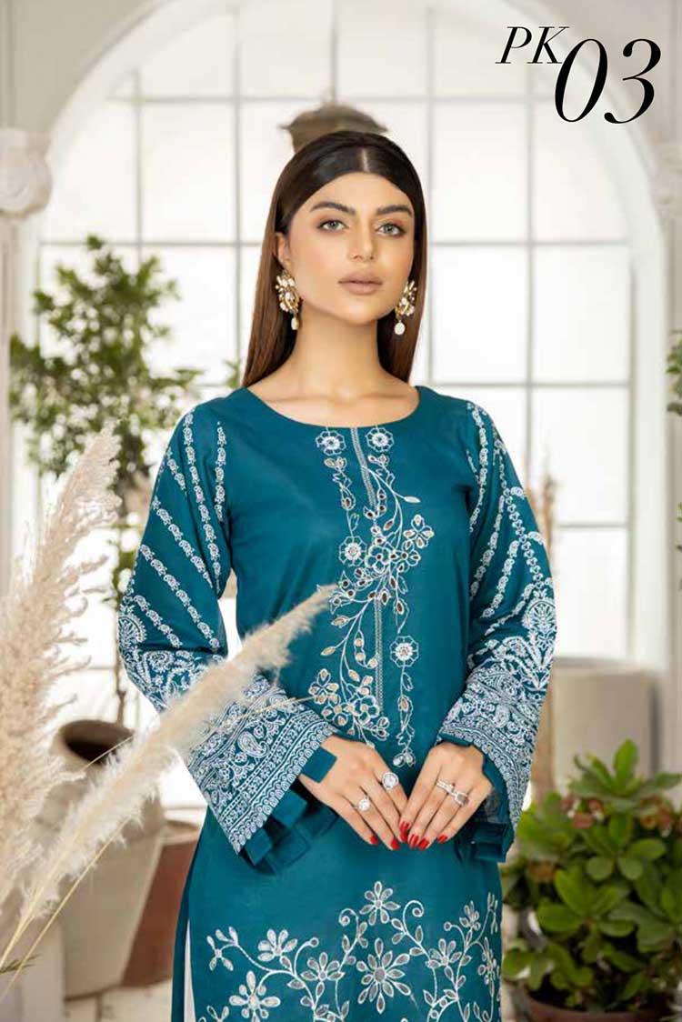 Picture of Riaz Arts - PK 03 Plush Embroidered Kurti Collection Vol 3 - Available at Raja Sahib