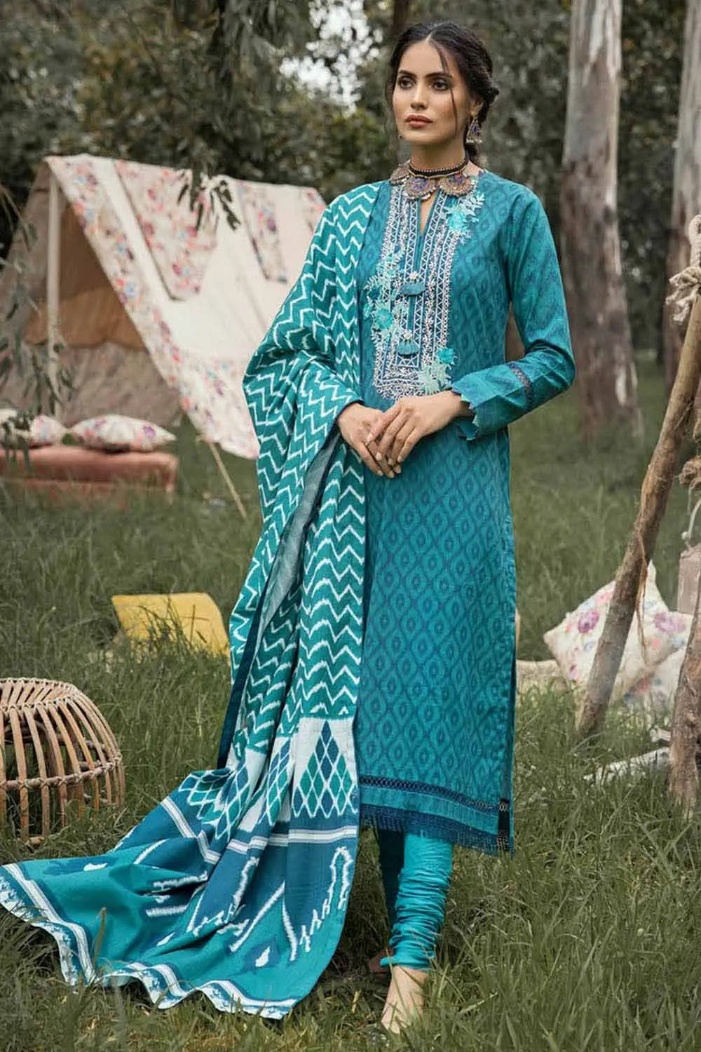 Picture of Gul Ahmed - 2PC Khaddar Suit TK-22002 Winter Collection - Available at Raja Sahib