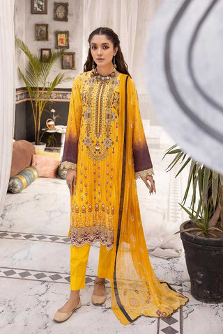 Design 12 Haram Embroidered Lawn Collection