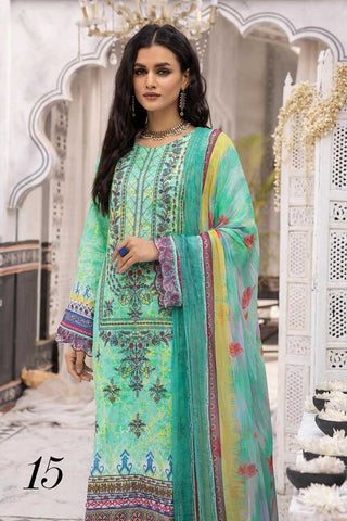 Design 15 Haram Embroidered Lawn Collection