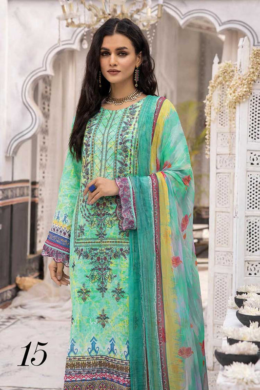 Picture of Shaista - Design 15 Haram Embroidered Lawn Collection - Available at Raja Sahib