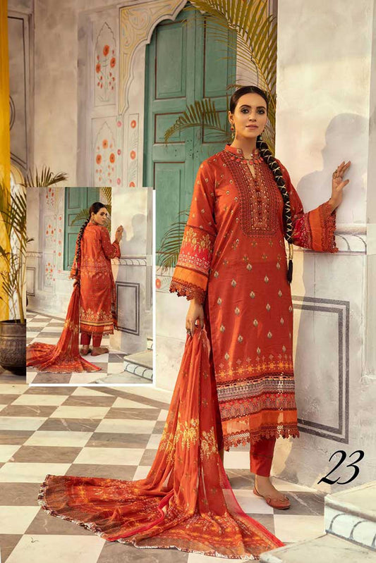 Picture of Shaista - Design 23 Mehwish Embroidered Lawn Collection - Available at Raja Sahib