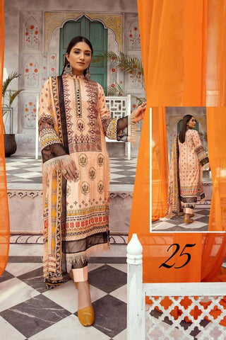 Design 25 Mehwish Embroidered Lawn Collection