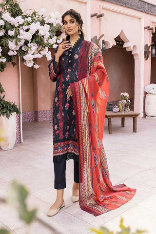 Design 06 Mahees Embroidered Lawn Collection Vol 13