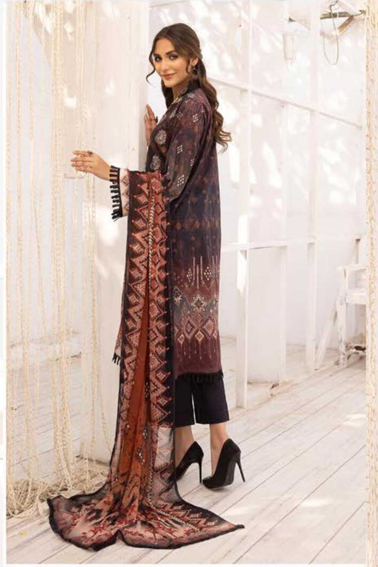 Picture of Riaz Arts - Design 01 Zarkis Exclusive Sequence Chikankari Lawn Collection Vol 8 - Available at Raja Sahib