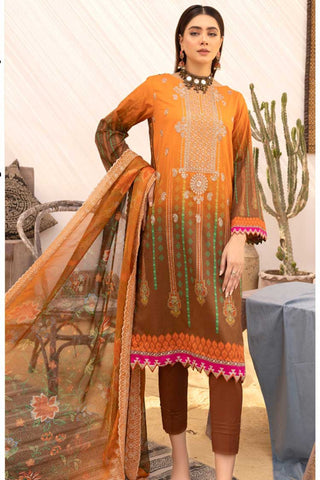 JH 352 Bahar Embroidered Digital Printed Lawn Collection