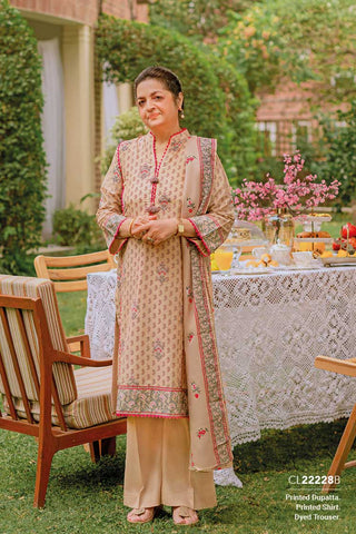 3 PC Printed Lawn Suit CL22228B Mother Collection