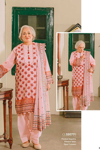 3 PC Printed Lawn Suit CL32077B Mother Collection