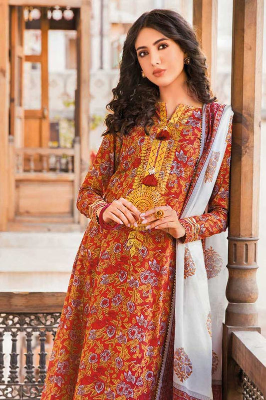 Picture of Gul Ahmed - 3 PC Printed Lawn Suit CL32243A Vintage Garden Lawn Collection - Available at Raja Sahib