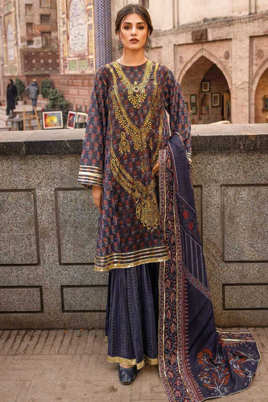 Picture of Gul Ahmed - 3 PC Printed Lawn Suit CL32445B Vintage Garden Lawn Collection - Available at Raja Sahib