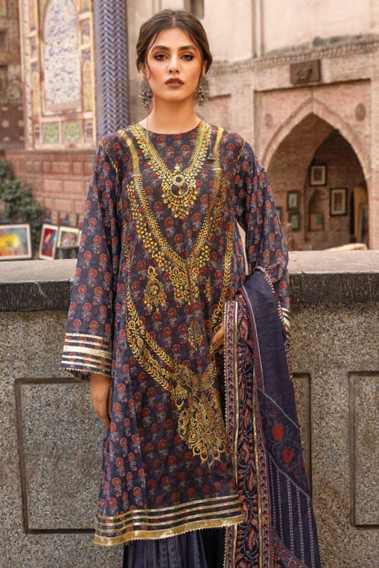 Picture of Gul Ahmed - 3 PC Printed Lawn Suit CL32445B Vintage Garden Lawn Collection - Available at Raja Sahib