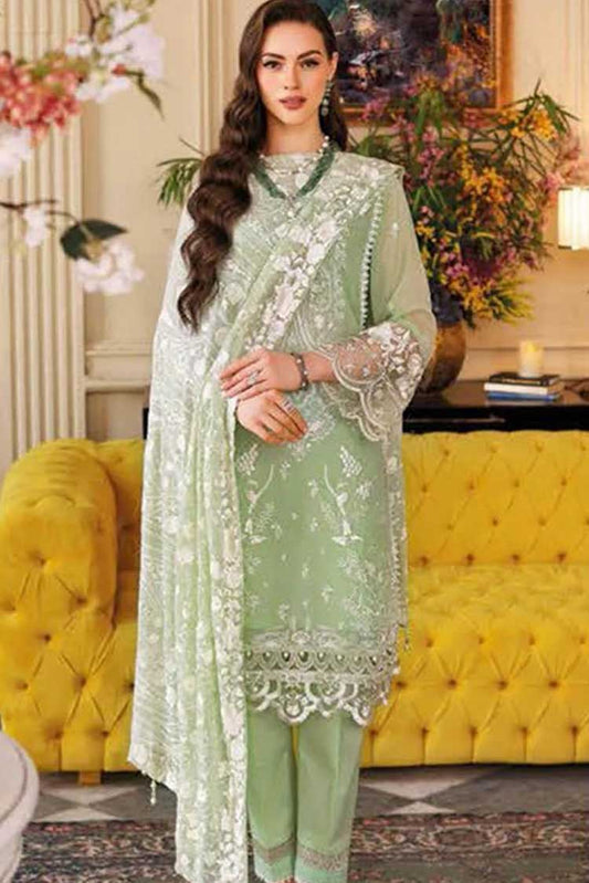 Picture of Gul Ahmed - 3 PC Embroidered Chiffon Suit LE32008 Summer Premium Lawn Collection - Available at Raja Sahib