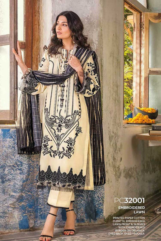 Picture of Gul Ahmed - 3 PC Embroidered Lawn Suit PC32001 Summer Premium Lawn Collection - Available at Raja Sahib