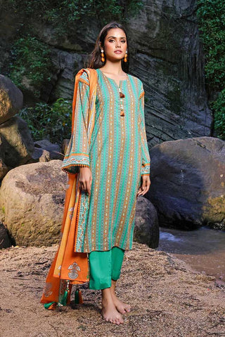 3 PC Printed Lawn Suit SSF051B Spring Summer Lawn Collection
