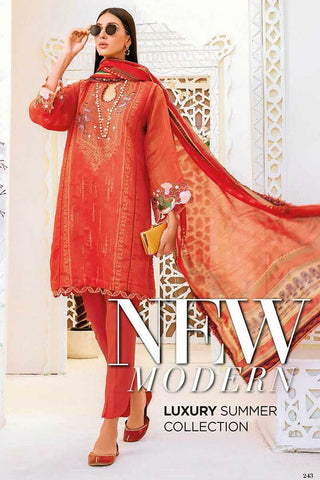 3 PC Embroidered Paper Cotton Suit ST32002 Summer Premium Lawn Collection