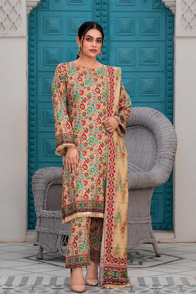 Picture of Qalamkar - AN 03 AangAN Prints Fall Winter Linen Collection Vol 2 - Available at Raja Sahib