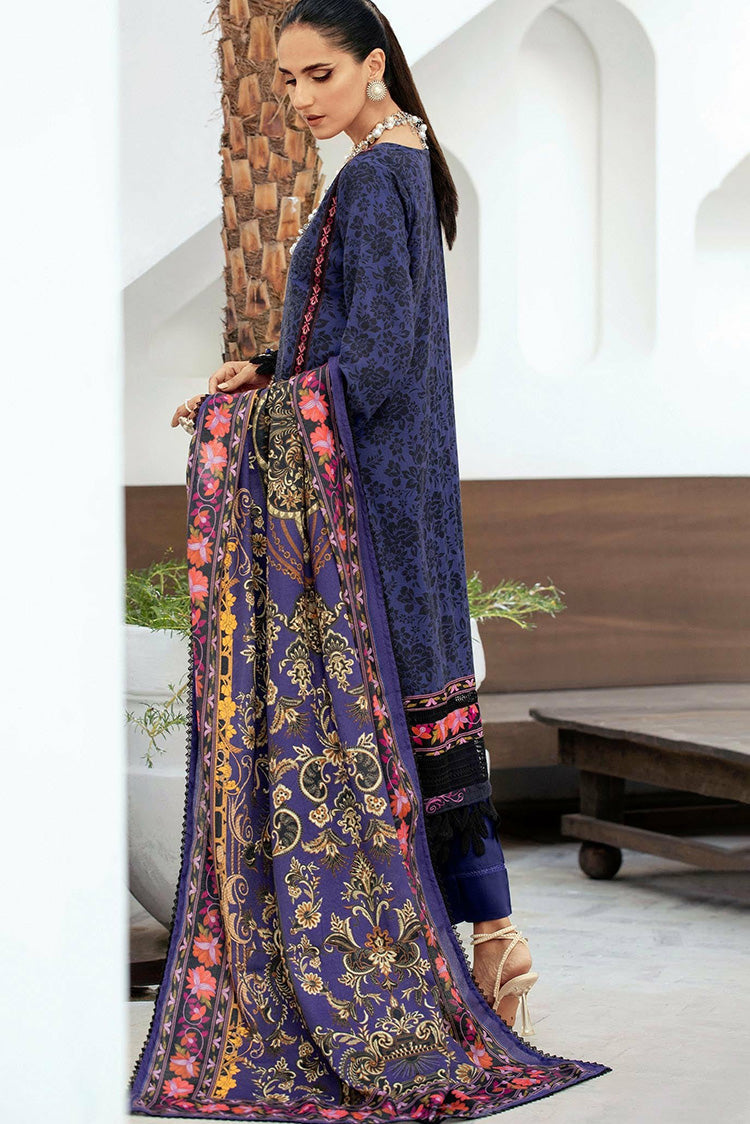 Picture of Lala - LW 0028 Blossom Embroidered Slub Linen Collection - Available at Raja Sahib