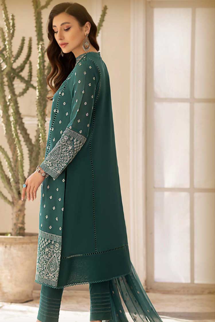 Picture of Aayra - 02 Pear Green Swiss Lawn Collection - Available at Raja Sahib