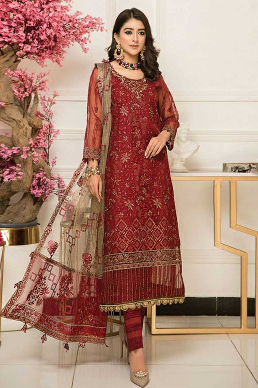 Picture of Ahmad Embroideries - AZU 01 Azu Embroidered Organza Collection Vol 2 - Available at Raja Sahib