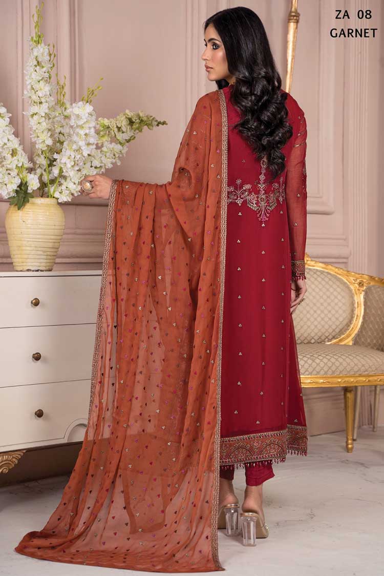 Picture of Zarif - ZA 08 Garnet Afreen Luxury Formals - Available at Raja Sahib