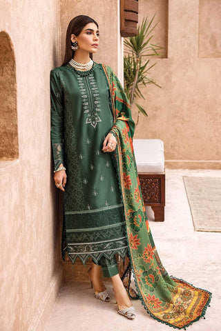 SH 03 Forest Green Kamari Luxury Lawn Collection