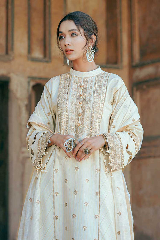 Picture of Aayra - D 03 Timid White Bahar e Nau Luxury Eid Lawn Collection - Available at Raja Sahib