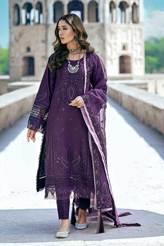 D 05 Dark Purple Bahar e Nau Luxury Eid Lawn Collection