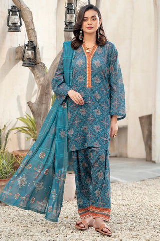 Design 4143 Rang Digital Printed Lawn Unstitched Collection