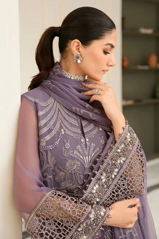 S 1204 Periwinkle Safeera Luxury Chiffon Collection Vol 12