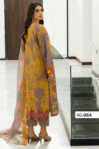 AG 05A Aaghaz Embroidered Lawn Collection Vol 1