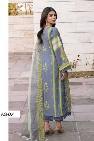 AG 07 Aaghaz Embroidered Lawn Collection Vol 1