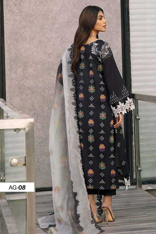 AG 08 Aaghaz Embroidered Lawn Collection Vol 1