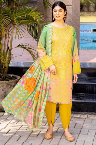 Design 08 Embroidered Lawn Collection Vol 1