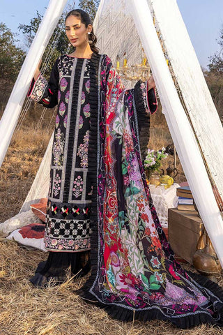 Noir (ASL 01) Aleyna Summer Premium Embroidered Lawn Collection Vol 1