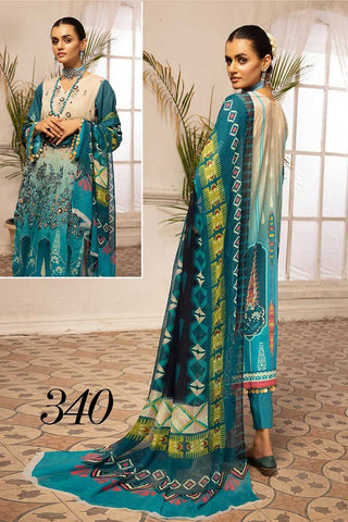 Design 340 Hand Made Embroidered Lawn Collection