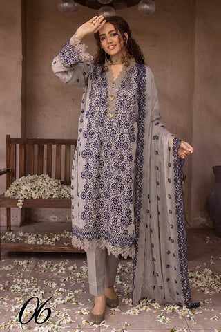 Design 06 Mahees Embroidered Lawn Collection Vol 10