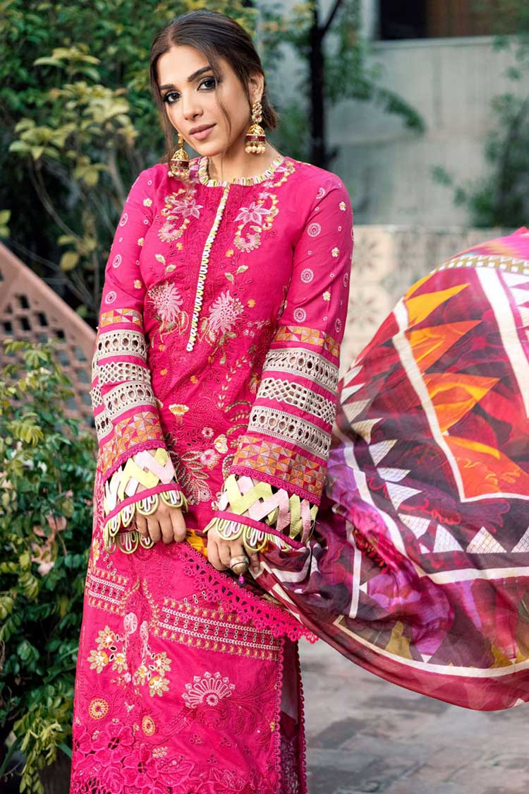 Picture of Maryam Hussain - 04 Amber A Floral Dream Luxury Lawn Collection - Available at Raja Sahib