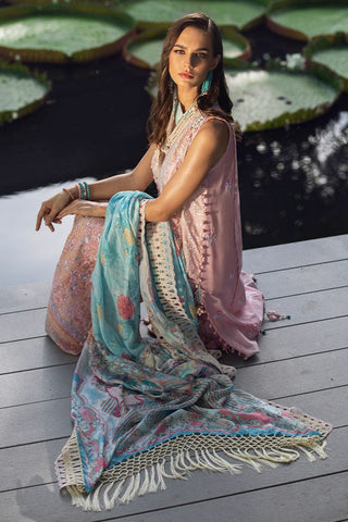 Picture of Ansab Jahangir - AJLL 23 02 Thai Rose Zoha Luxury Lawn Collection - Available at Raja Sahib