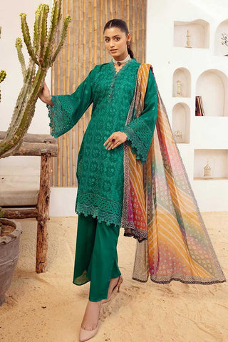 Design 05 Mahees Exclusive Embroidered Lawn Collection Vol 15