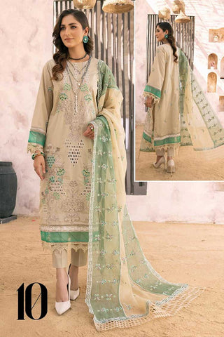 Design 10 Mahees Exclusive Embroidered Lawn Collection Vol 20